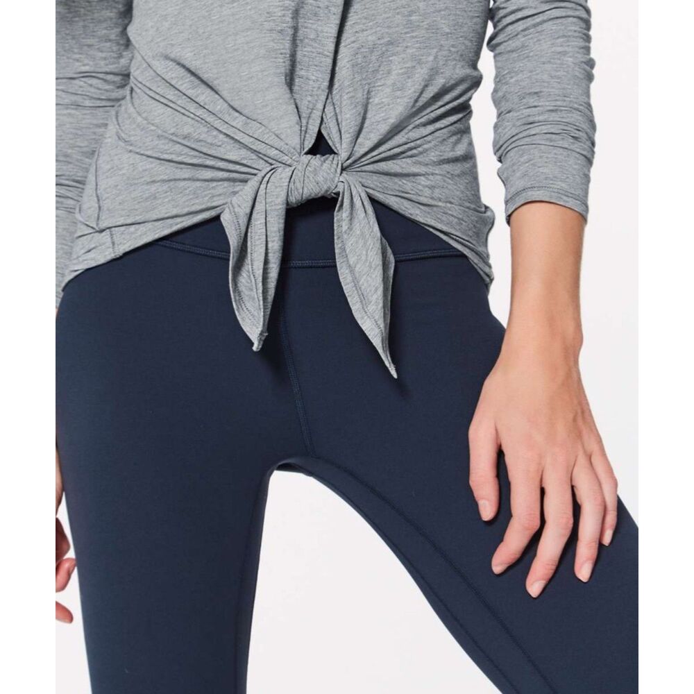 Lululemon, Women's Gray Long Sleeve Top, "Knot a Problem Long Sleeve," Size 8 - Picture 9 of 9